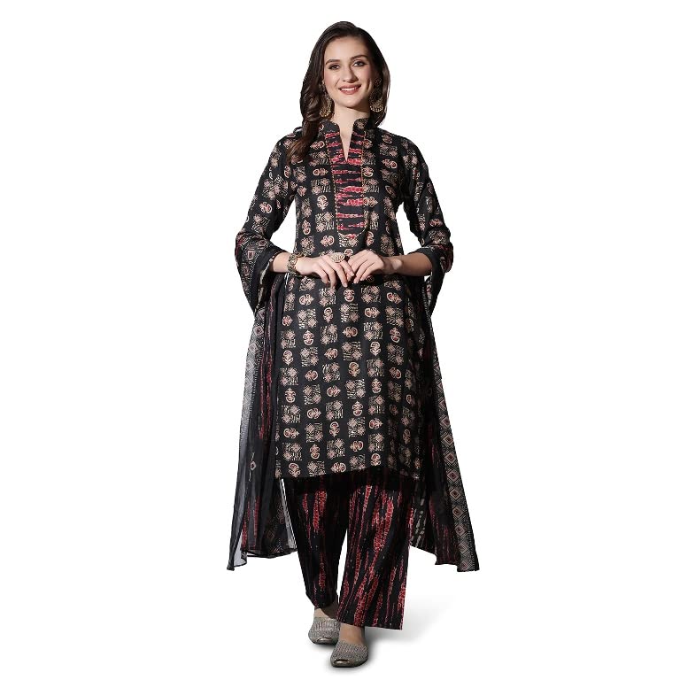 Om Sai Latest Creation Kurta Set For Women || Cotton Fully Stitched Floral Hand Block Printed Straight Kurta Sets || Stand Colla