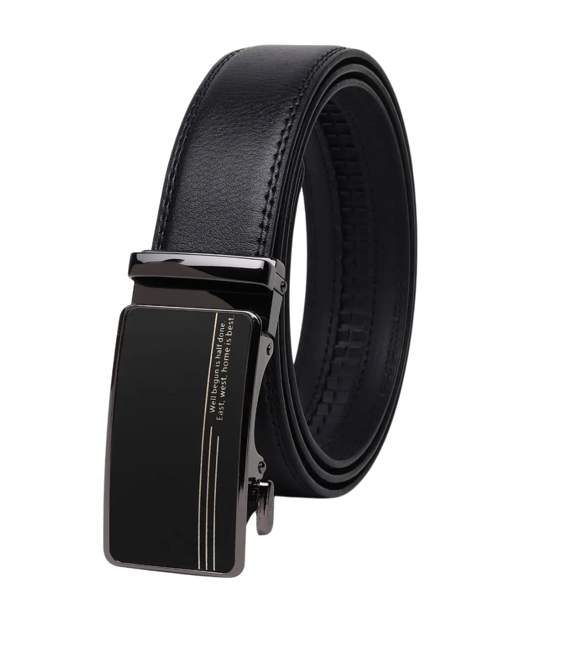 Zacharias MenS Faux Leather Belt With Autolock Buckle Ads225 (Black, 3Xl) (Pack Of 1) 3