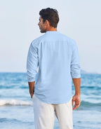 Royalscout MenS Regular Fit Solid Cotton Blend Straight Short Kurta | Full Sleeves Kurta