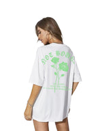 RIGO Womens Printed Oversized Fit T-Shirt (WCT02231558_White1