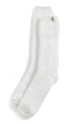 UGG Women's Leda Cozy Sock, White, One Size