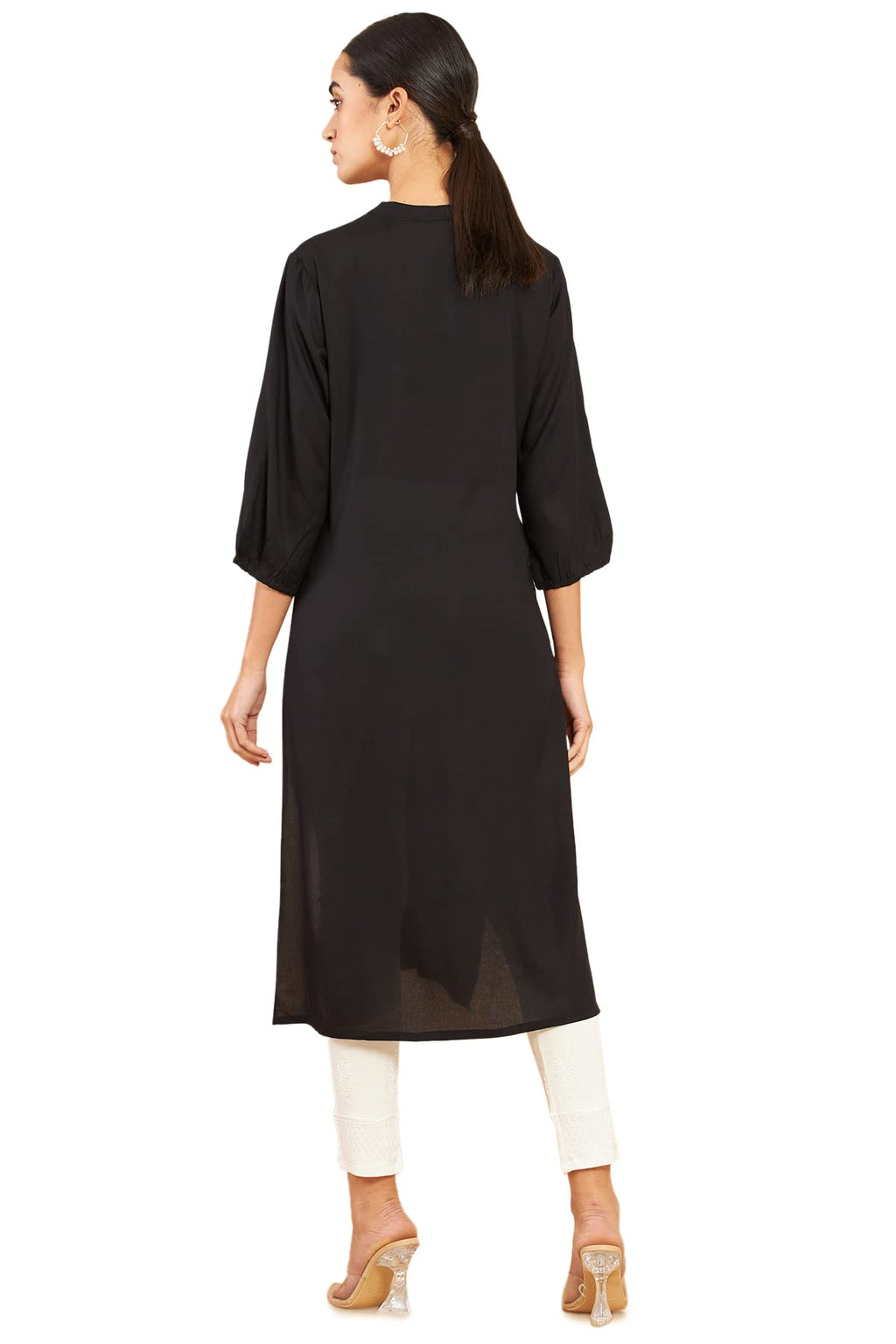 Soch Women Black Solid Kurti