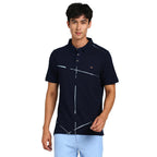 Turtle Men 100% Cotton Indigo Slim Fit Navy Blue Polo T-Shirt
