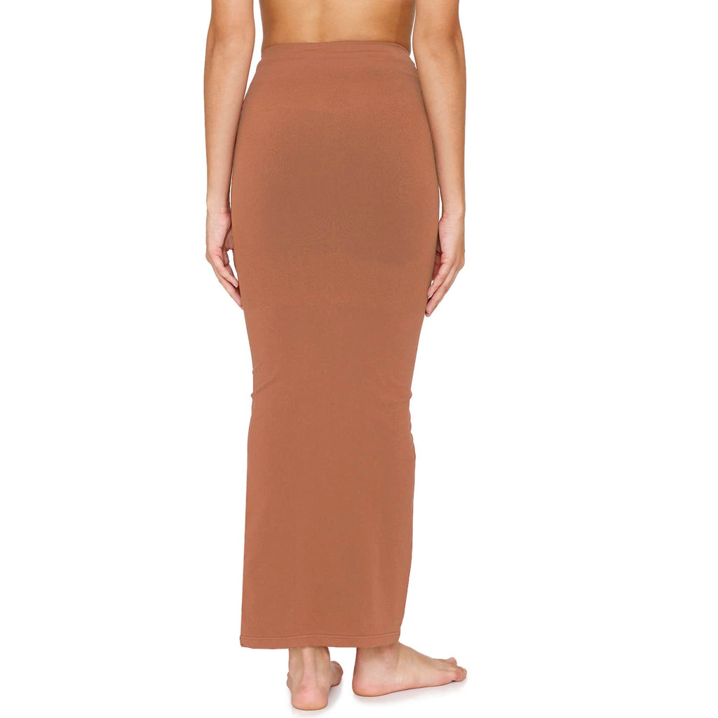 Zivame All Day Seamless Mermaid Saree Shapewear with Removable Drawcord for Women - Brown1