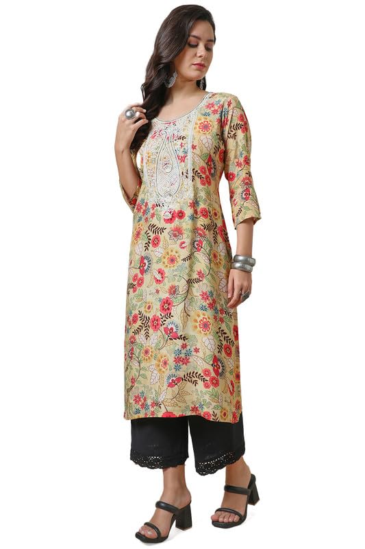 Soch Women Viscose Muslin Straight Kurta