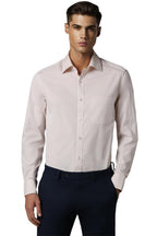 Louis Philippe Men Cotton Classic Fit Shirt (Lpsfmclp365403_Peach, 40)