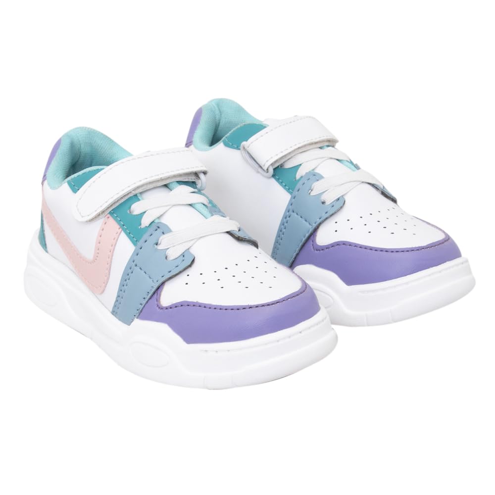 Hopscotch Girls Synthetic and PU Solid Casual Sneaker in White Color for, UK : 7 7