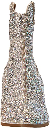 Blue by Betsey Johnson Women's Diva Western Boot, Rhinestone, 8