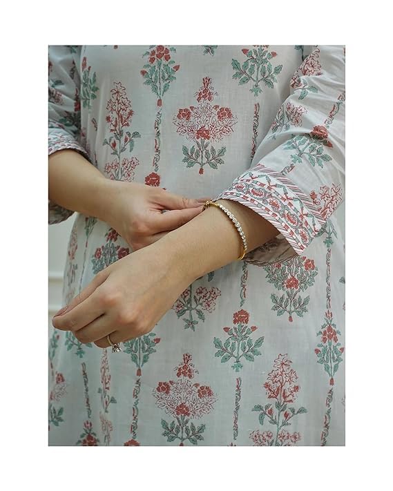 Yashika Women Cotton Blend Kurta Set: Unleash Your Inner Diva: Embrace The Ethnic Charm With Our Exquisite Collection Of Printed Kurtis, Pants, And Dupattas!