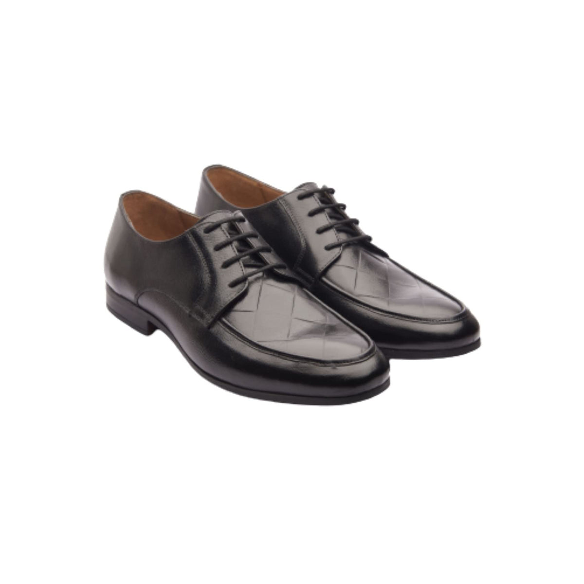 Michael Angelo Mens Columbus 8405 Black Leather Derby Shoes 9UK 9