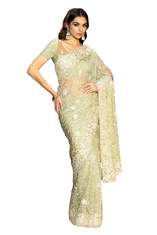 Soch Women Embroidered Saree with Sequins Work