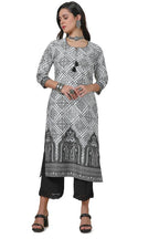 Soch Womens Off White Tie-Up Neck Kurta With Bandhani Print