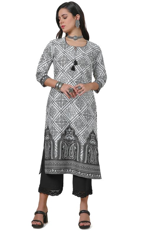 Soch Women Tie-Up Neck Kurta with Bandhani Print