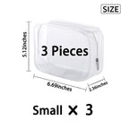 Clear Plastic Zippered Toiletry Carry Pouch TSA Approved Toiletry Bag Portable Cosmetic Makeup Bag for Vacation, Bathroom and Or