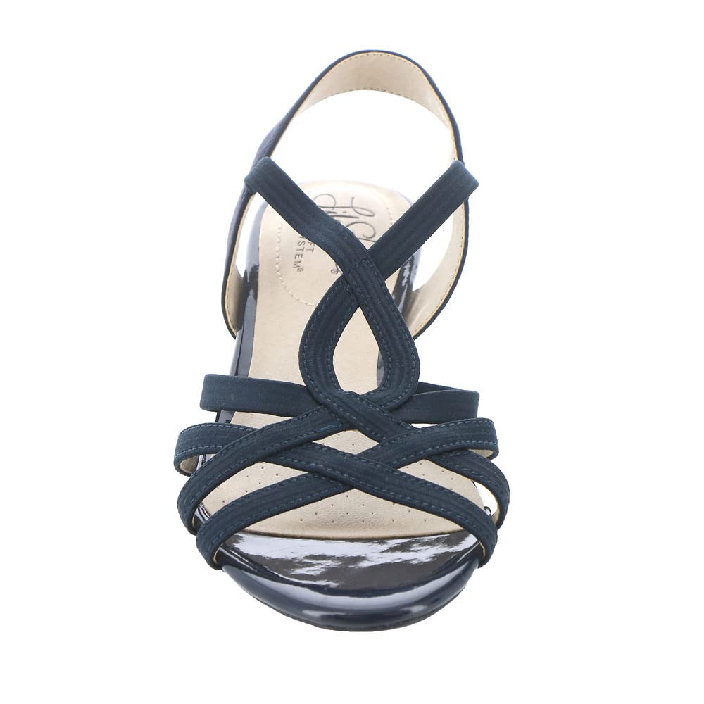 LifeStride Women's, Yaya Sandal Navy Fabric 7 M