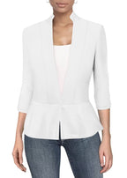 Women Super Comfy Ponte Office Blazer JK1135 1073T White S