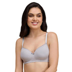 Nykd Butter-Soft Brushed Polyamide Wireless T-Shirt Bra With Breathable Padded Cups And Detachable Straps | Sweetheart Neckline 