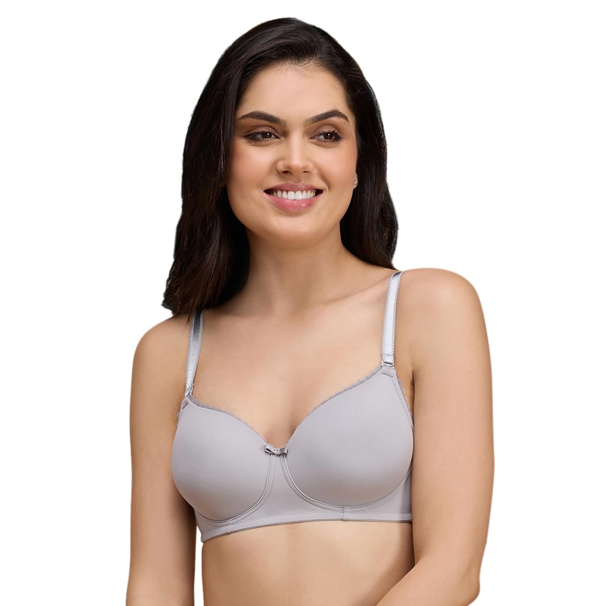 Nykd Butter-Soft Brushed Polyamide Wireless T-Shirt Bra With Breathable Padded Cups And Detachable Straps | Sweetheart Neckline 