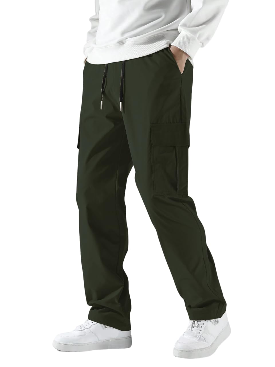 TAGAS Men Cargo Pants || Trousers Casual Pant || Cargo Pant || Pant || Track Pant for Man ||Men Cargo Pants Cotton||(MC-8) Green