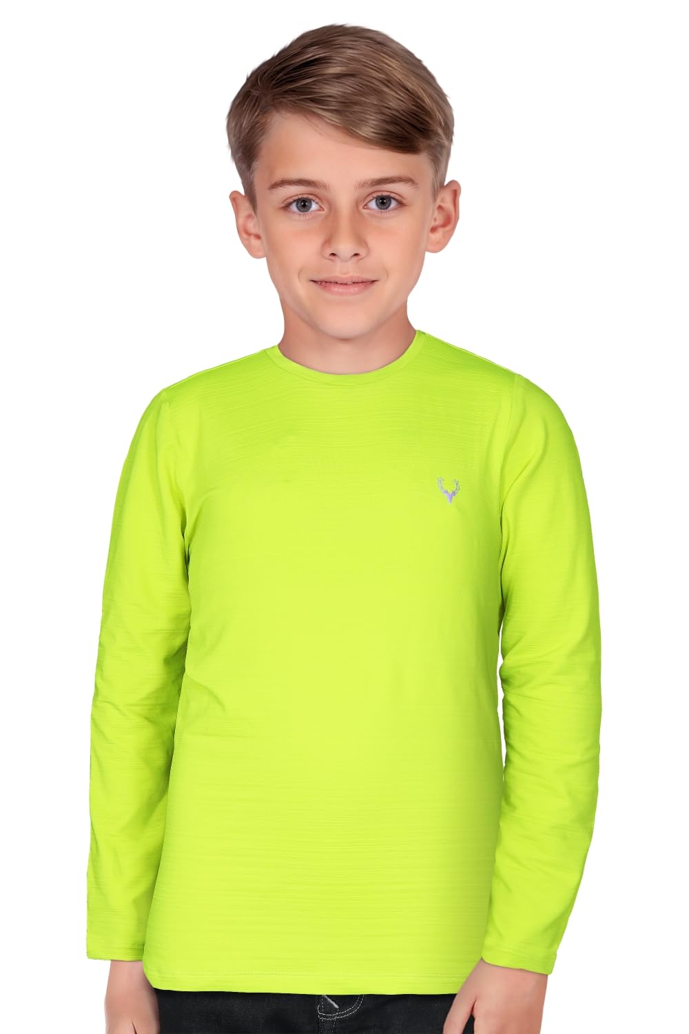Allen Solly Boys Regular Fit Solid Crew Neck T-Shirt