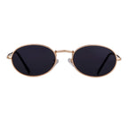 GIFIORE Oval Sunglasses for Women Men,Vintage Retro 90s Sunglasses Trendy Fashion Small Sun Glasses Unisex Style (Gold Frame Gre