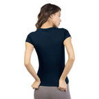 Bewakoof Womens Blue Slim Fit T-Shirt