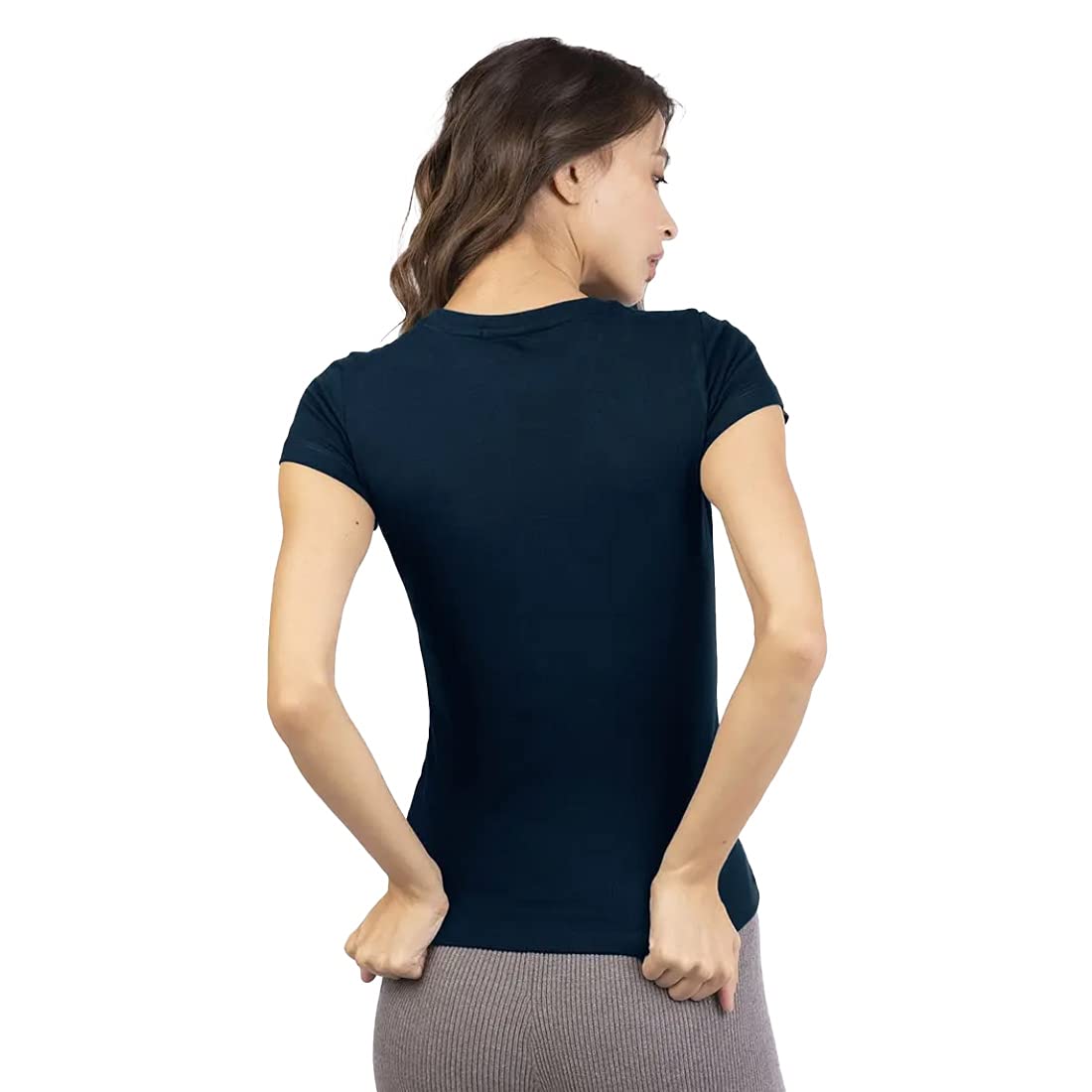 Bewakoof Womens Blue Slim Fit T-Shirt