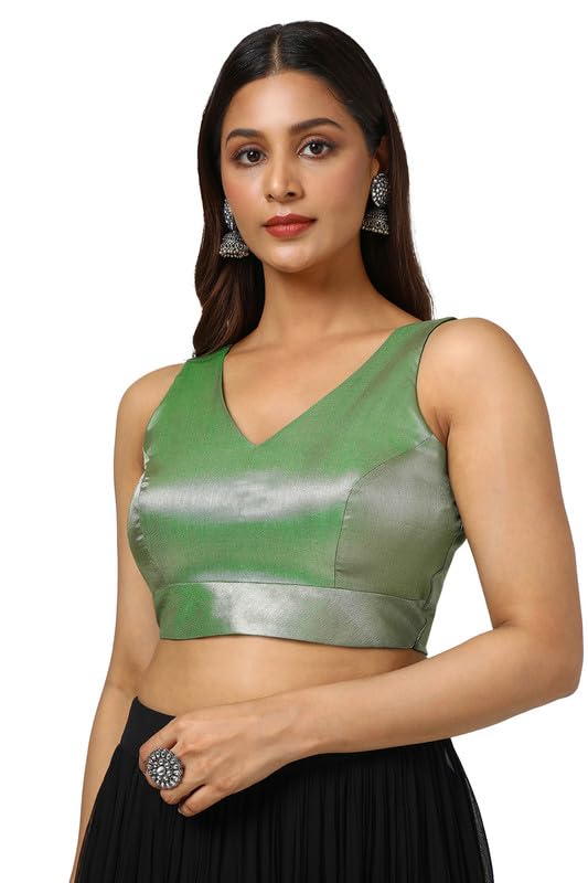 Soch Women Tissue Zari Woven Sleeveless Regular Fit Blouse