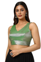 Soch Women Tissue Zari Woven Sleeveless Regular Fit Blouse
