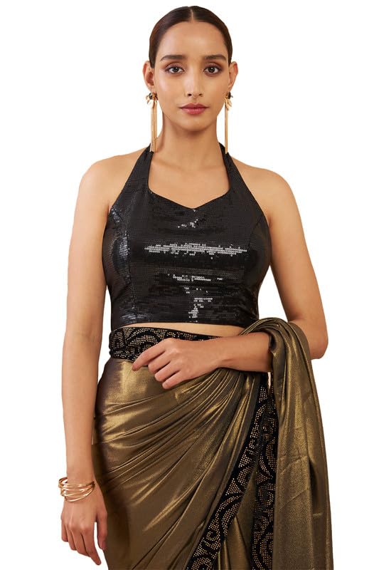 Soch Women Georgette Sleeveless Blouse with Sequins