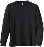 Mens 55 oz 100% Organic cotton classic Long-Sleeve T-Shirt - BLAcK - S(D0102H7ZgFT)