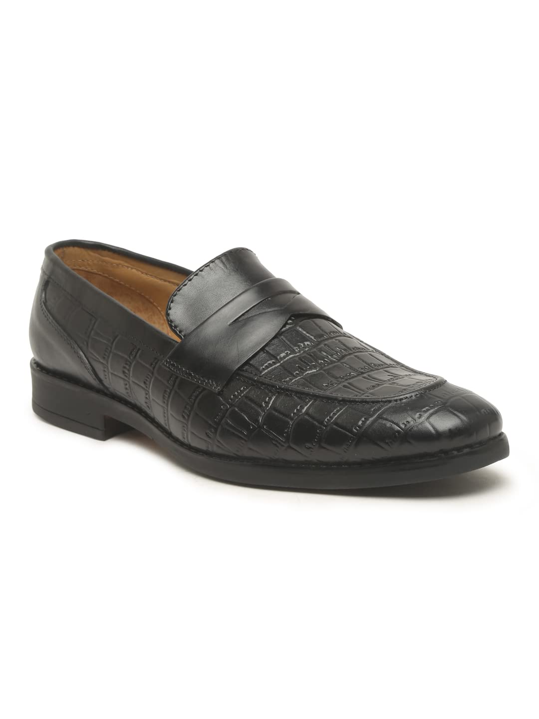 TEAKWOOD LEATHERS Mens Slipon Formal Shoes, Boots for Men (40, Black) 6