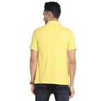 Turtle Men Cotton Stretch Slim Fit Lime Yellow Polo T-Shirt