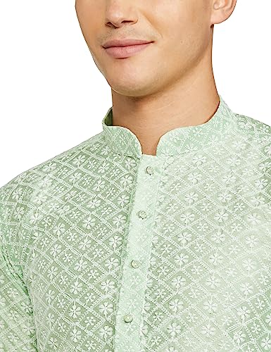 Be Active MenS Traditional Embroidered Lucknowi Full Sleeves Kurta || Cotton Kurta For Men || Men Kurta For Wedding || Kurta Fo