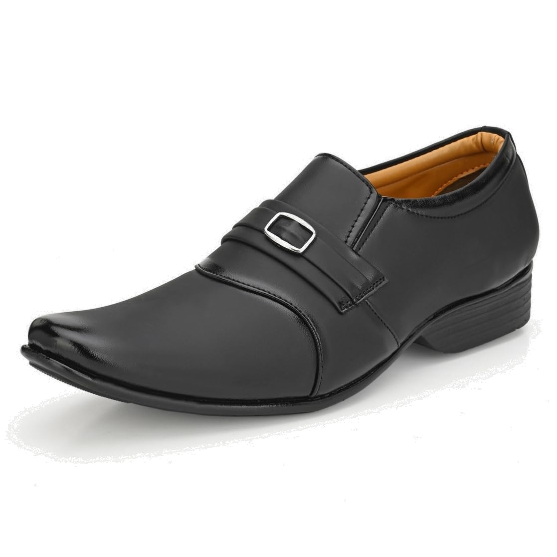 Leatherkraft Formal SlipOn Shoes with Applique Detail Black 8