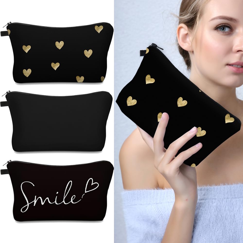 Deanfun Makeup Bag, 3pcs/set Super Funny 3D Printing Women Cosmetic Bag Multifunction Pencil Holder