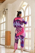 Leriya Fashion Women'S Rayon Floral Regular Western Co-Ord Set (Lf-W1936&Tr958_Purple_S)