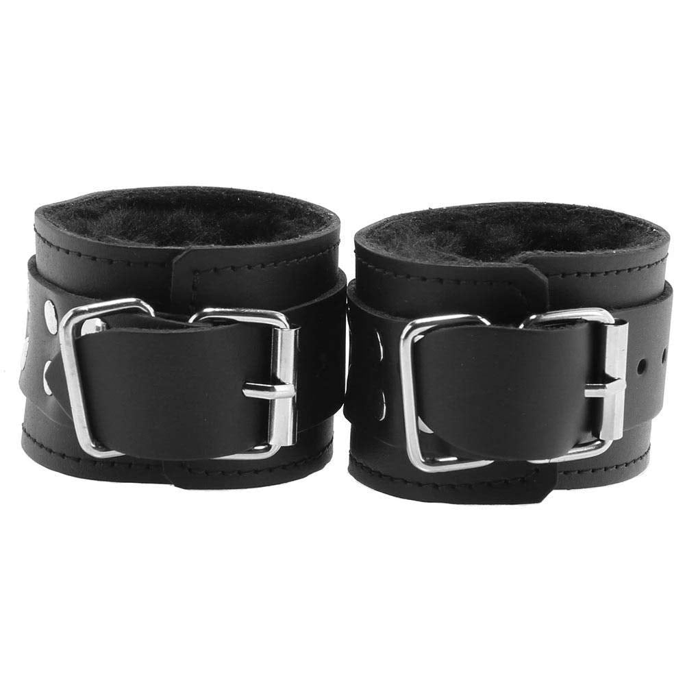 Wrist Restraints Black Faux Fur