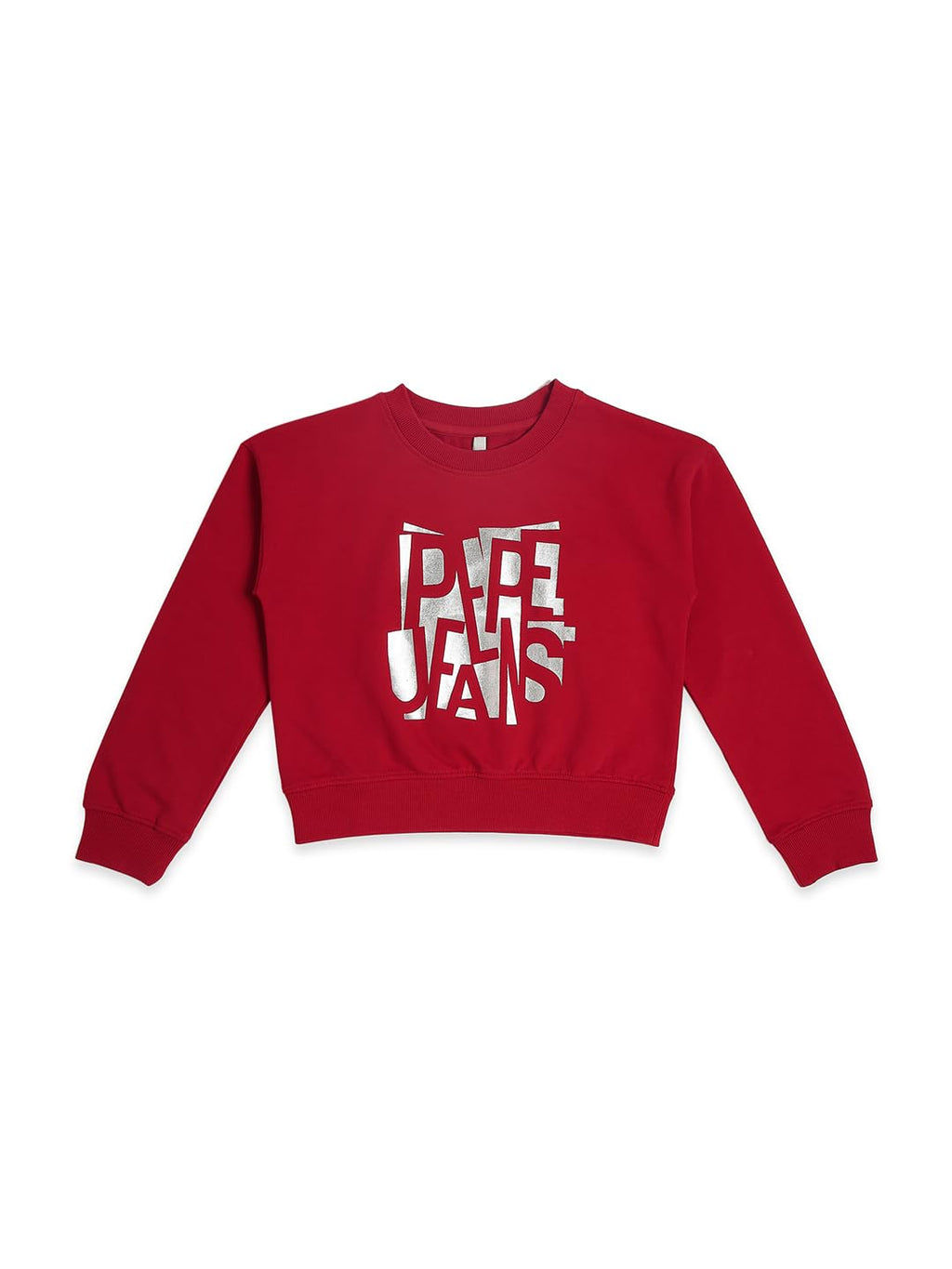 Pepe Jeans GirlS Cotton Round Neck Sweatshirt (Pg581285_Royal Red_12)