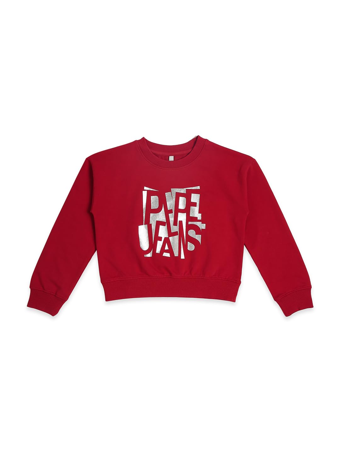 Pepe Jeans GirlS Cotton Round Neck Sweatshirt (Pg581285_Royal Red_12)