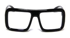 Black Thick Square Glasses Clear Lens Eyeglasses Frame Super Oversized Fashion