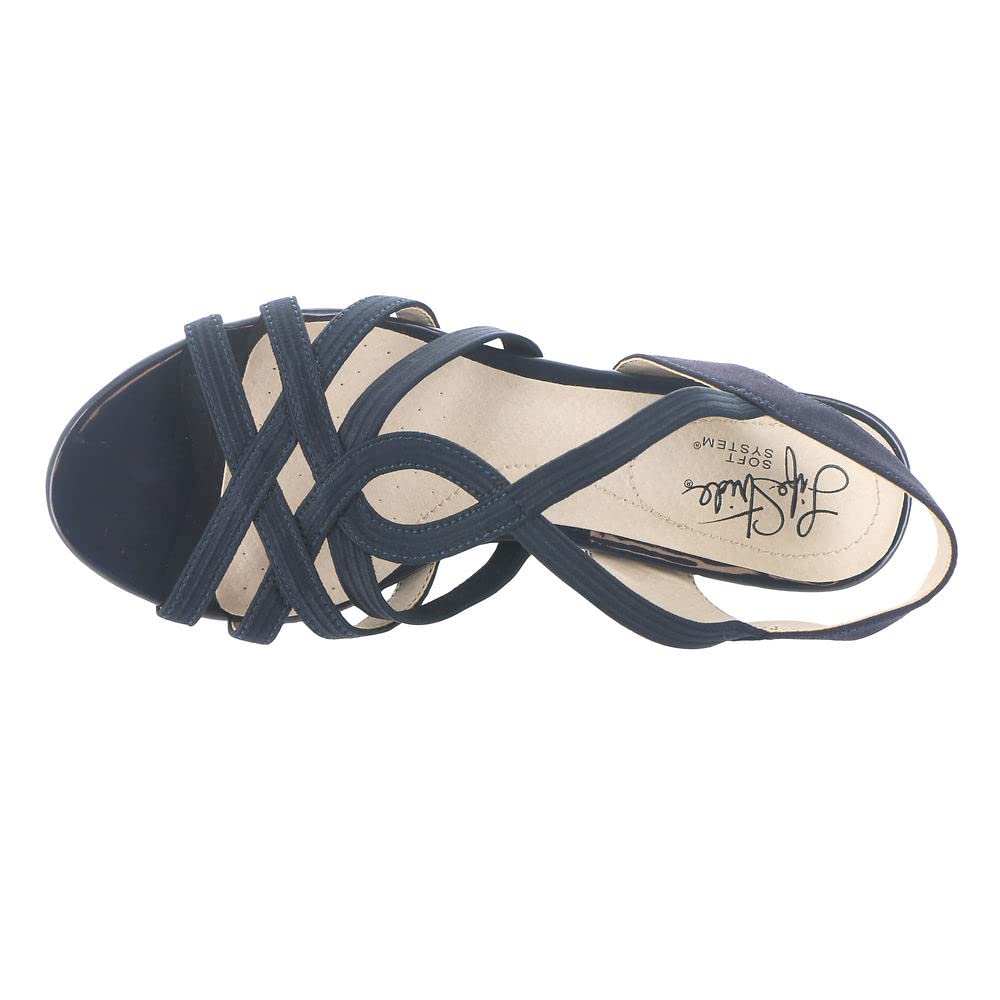 LifeStride Women's, Yaya Sandal Navy Fabric 7 M