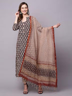 Anni Designer Cotton Blend Women Kurta With Pant & Dupatta Pack Of 2