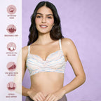 Nykd Cotton Printed Bra With Breathable Cups And Convertible Straps For All Day Comfort And Support | Wired | Full Coverage-Nyb2