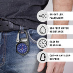 Dakota Mini Clip Microlight, Quality Pocket and Fob Watch, Premium Durability Outdoor Gifts for Men and Women, Use for Fishing H