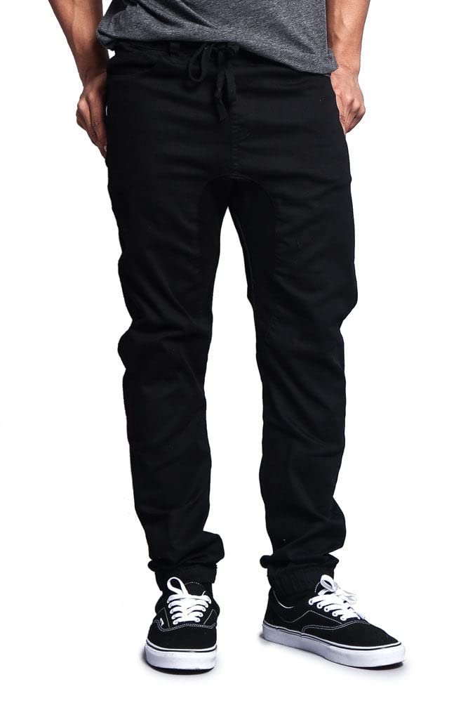 Victorious Men's Joggers Twill Pants JG804 - Black - 4X-Large