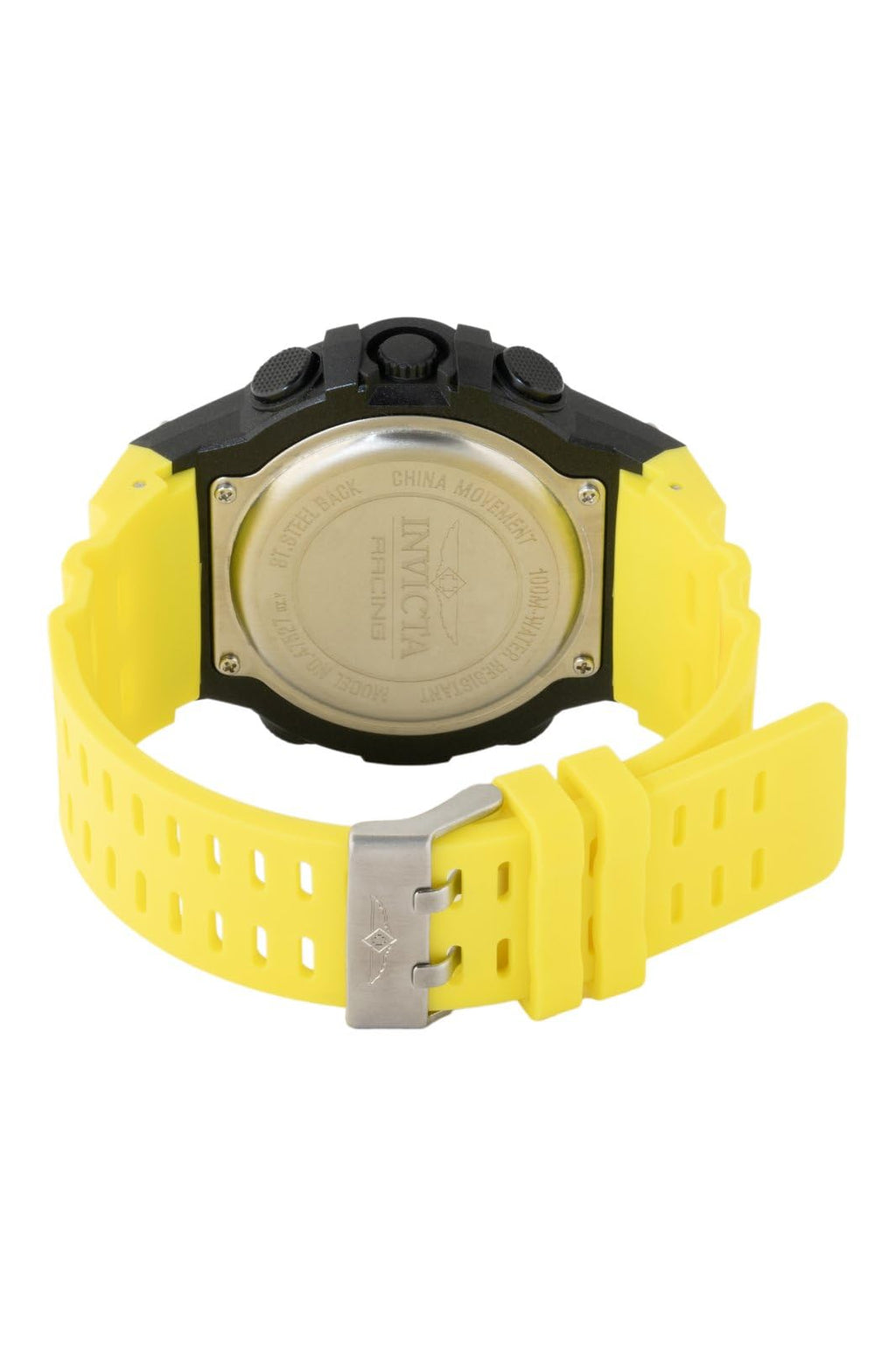 Invicta Racing Men 52mm Plastic Black dial Electronic Digital