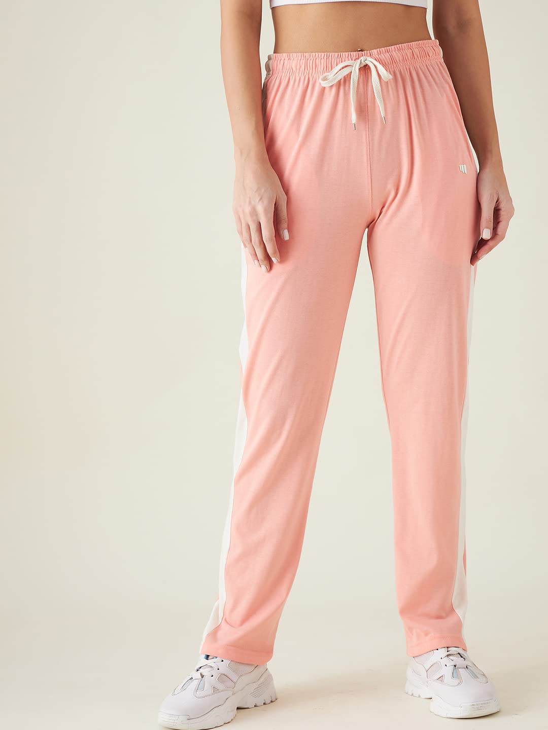 Modeve Striped Women Peach Track Pant