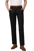 Louis Philippe Permapress Wrinkle Free Black Formal Trousers