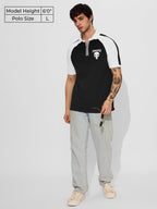 The Souled Store Official Punisher: Skull Men and Boys Short Sleeves Collared Neck Black and White Printed Cotton Blend Regular